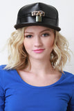 Lock and Leatherette Snapback Cap