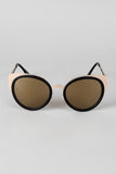 Matte Redux Metallic Frame Cat Eye Sunglasses