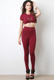 Midriff Center Knot Crop Top