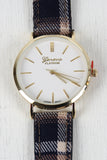Plaid Fabric Watch