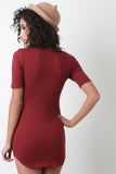 Mock Neck T-Shirt Mini Dress