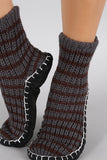 Stripe Knit Sock Slippers