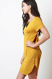 Back Cutout Tee Mini Dress