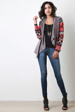 Mixed Media Tribal Sleeve Cardigan