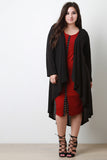 Longline Drape Open Front Cardigan