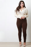 Solid Fleece Knit Leggings