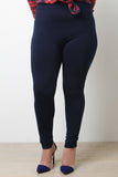 Solid Fleece Knit Leggings