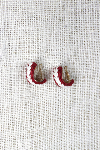 Thread Woven Hoop Earrings