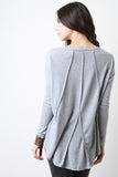 Serged Seam Knit Long Sleeve Top
