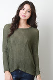 Loose Knit Button-Up Back Top