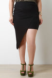 Overlap Open Side Mini Skirt