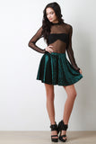 Mock Neck Long Sleeve Mesh Bodysuit