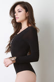 Corset Lace Up Bodysuit